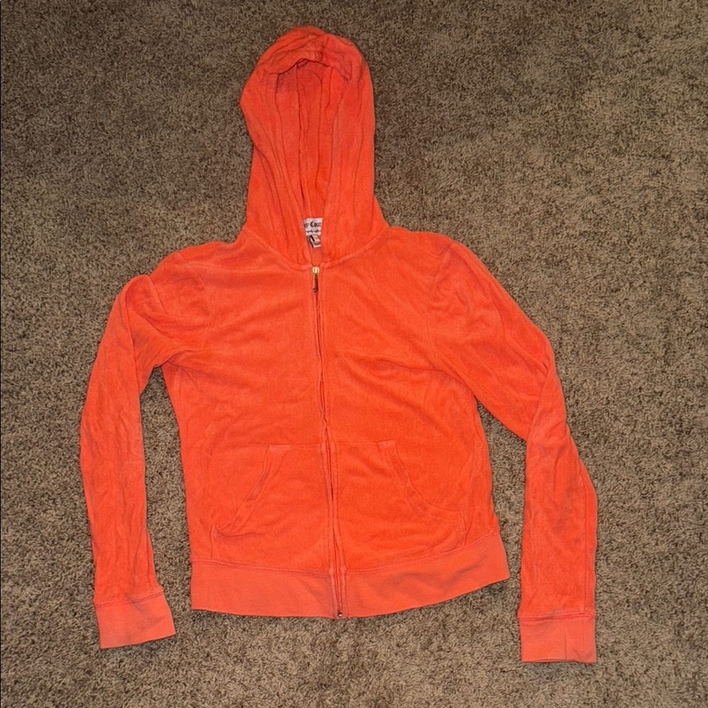 Juicy Couture Orange Zip-Up Hoodie